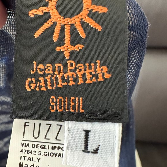 Jean Paul Gaultier Soleil Tattoo Print Mesh Bodycon Maxi Dress size L - Picture 9 of 9